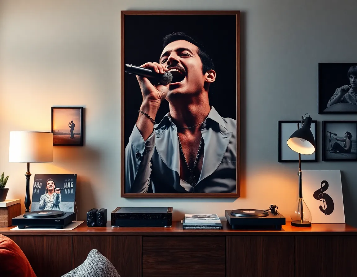 Poster van Freddie Mercury voor muziekliefhebbers: karakter aan je muur